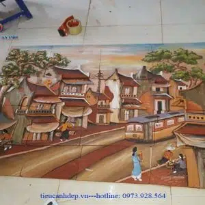 Tranh gốm Phố cổ Hà Nội