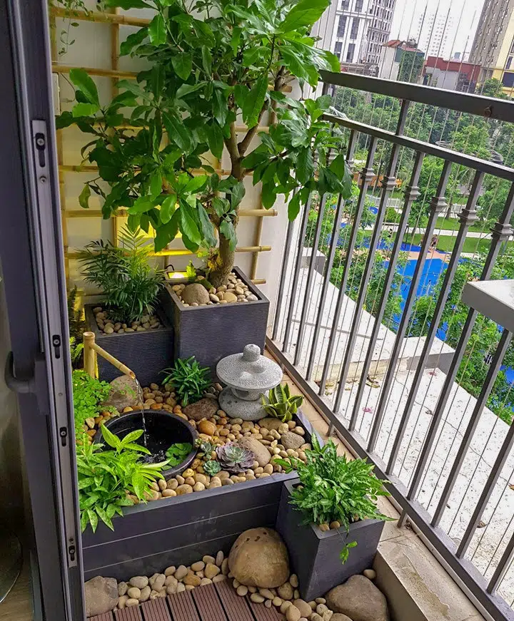 Tiểu Cảnh Ban Công Nhà Anh Thành Ơ Kim Giang