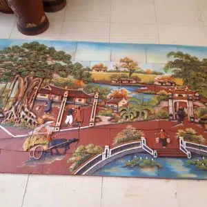 Tranh gốm phong cảnh quê hương