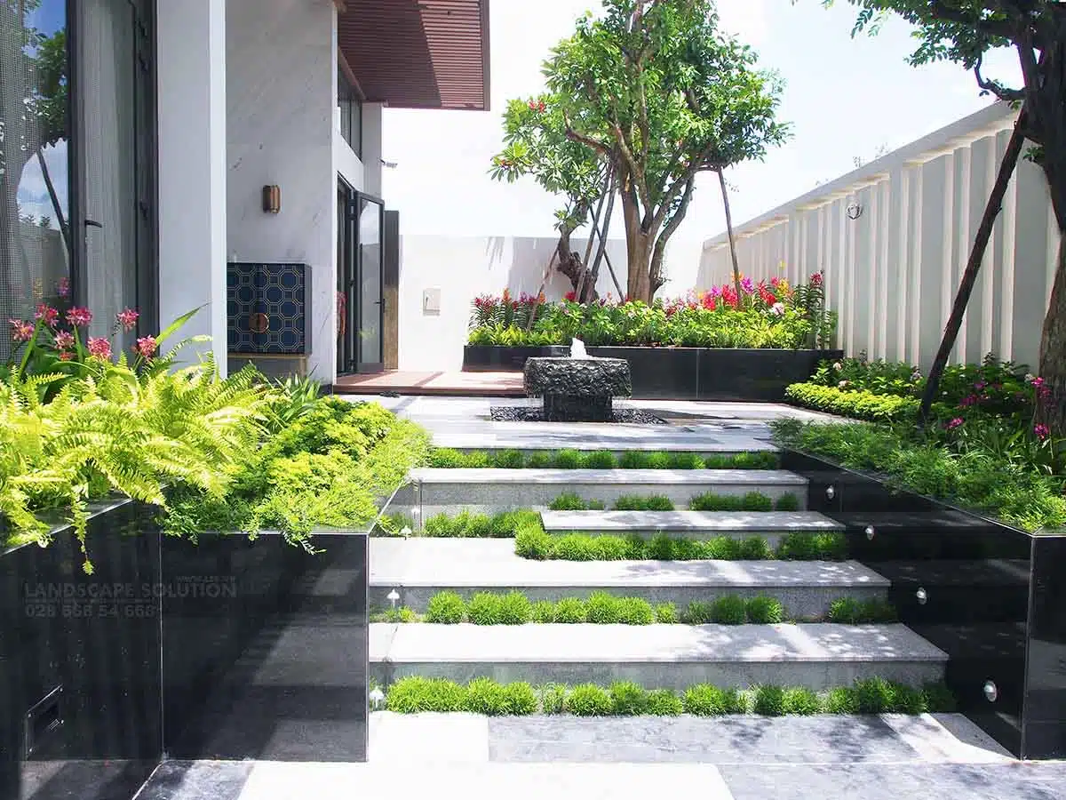 Thiết kế Canh Quan Sân Vươn Hiên Đại