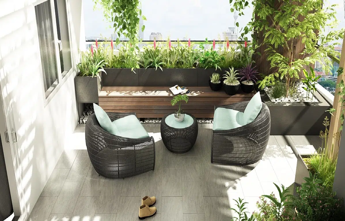 Tiểu Cảnh Sân Thượng Khách Ở Mỹ Đình