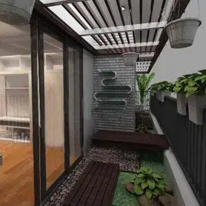 Mẫu tiểu cảnh ban công mã số TV-BC-04
