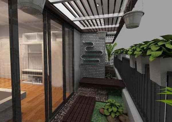 Mẫu tiểu cảnh ban công mã số TV-BC-04