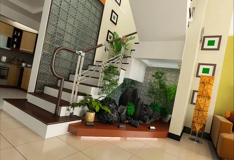 Tiểu cảnh gầm cầu thang mã số TV-CT-01
