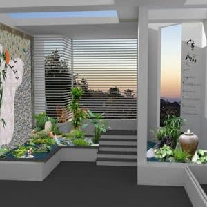 Mẫu tiểu cảnh giếng trời mã số TV-GT-19
