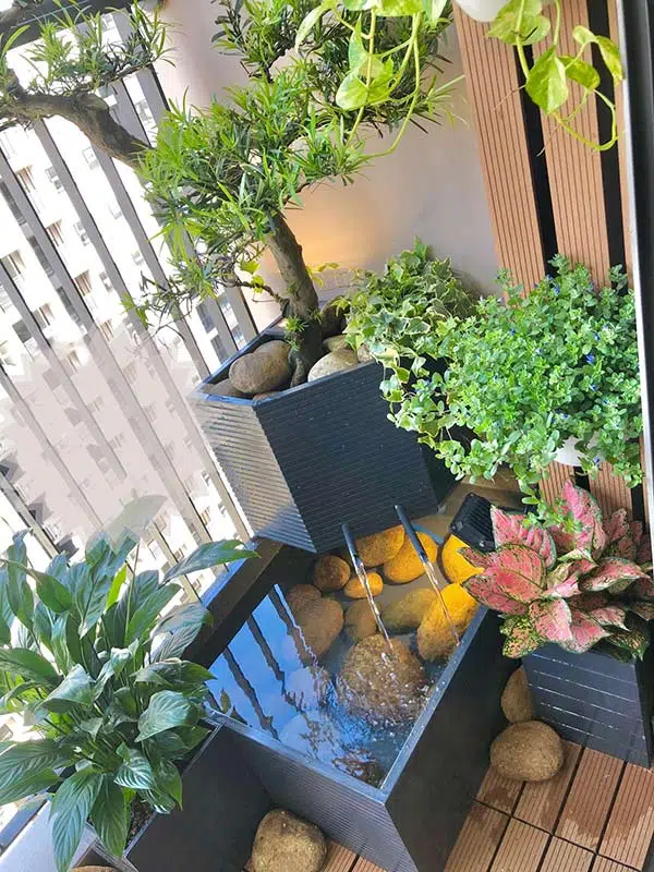 Tiểu Cảnh Ngoài Trời Kết Hợp Hồ Cá Koi Tại Sơn Tây
