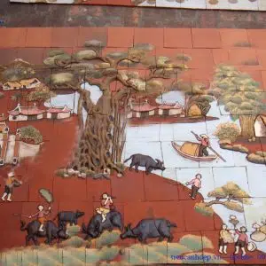 Tranh gốm Quê hương