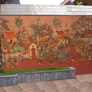 Tranh gốm Mùa gặt